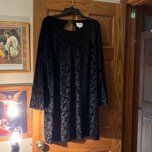Black velvet dress
